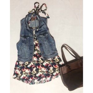 Flower pattern sun dress